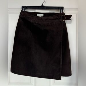 Ann Taylor Suede Leather Wrap Skirt